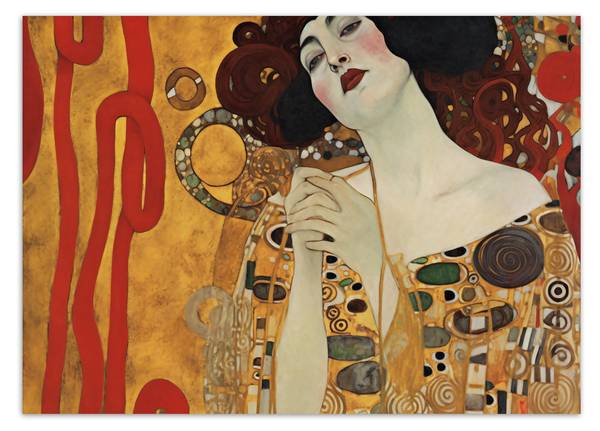 Fototapete Schöne Frau G. Klimt 450 x 315 cm