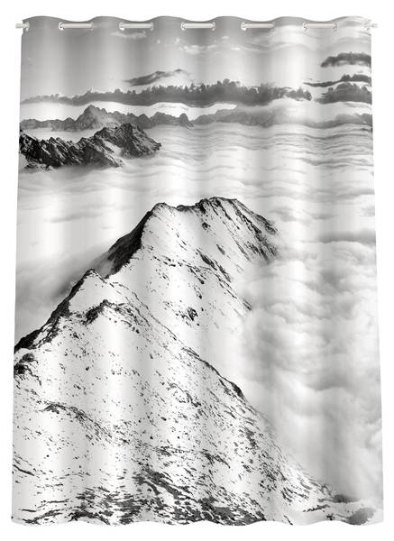 Duschvorhang Blick Wolken und Berge II 200 x 180 cm