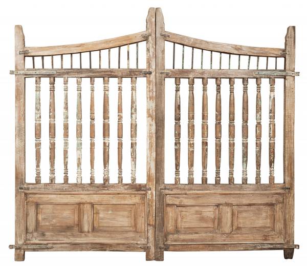 Gartentor DORF Braun - Massivholz - 15 x 204 x 227 cm