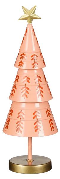 Decoratieve kerstboom MEMIDE1290035 roze - metaal - 13 x 40 x 13 cm