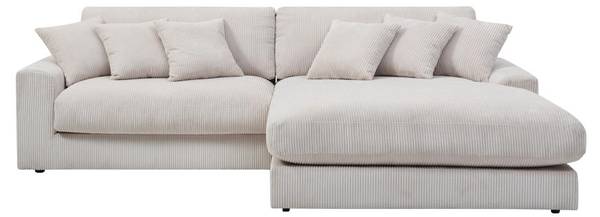 Sofa SIMUZA Beige - Textil - 166 x 84 x 266 cm