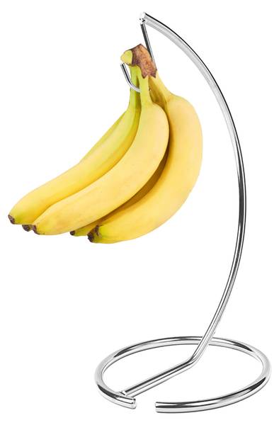 Silberner Bananenhalter Metall Silber - Eisen - 17 x 35 x 17 cm