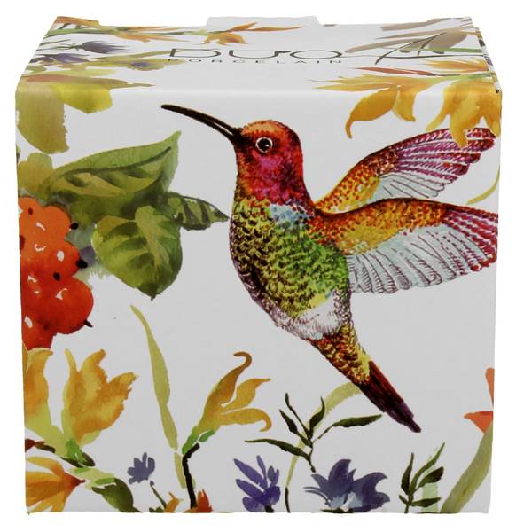 Becher Secret Garden mit Teesieb 3er Set Grün - Porzellan - 12 x 10 x 8 cm