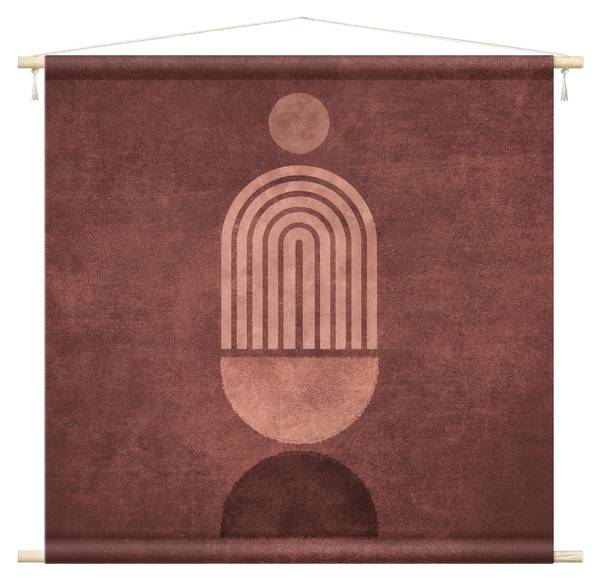Wandteppich Boho Geometrie 110 x 110 cm