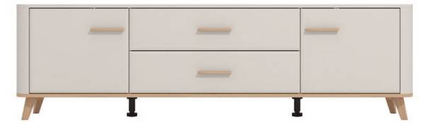 TV-Möbel Gosaldo Beige - Holzwerkstoff - 40 x 53 x 180 cm