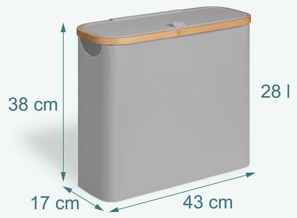 Toilettenpapier Aufbewahrung 12 Rollen Braun - Grau - Polyester - 43 x 38 x 17 cm
