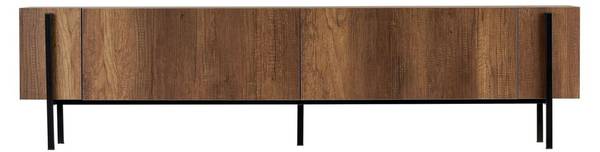 TV-Möbel ATLAS Schwarz - Holzwerkstoff - 30 x 45 x 180 cm