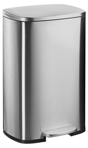 Mülleimer Küche 50 Liter Schwarz - Silber