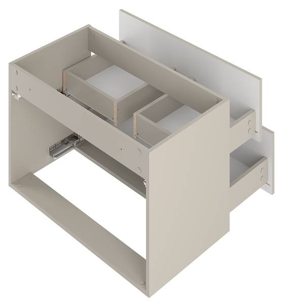 Waschtisch Ellie Beige - Holzwerkstoff - 81 x 53 x 47 cm