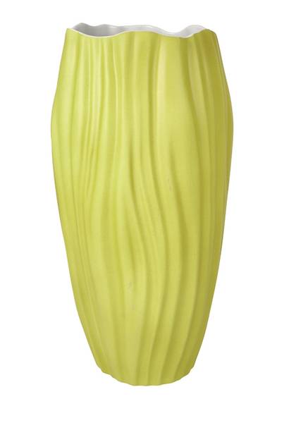 Vase Spirulina Grün - Porzellan - 16 x 30 x 16 cm