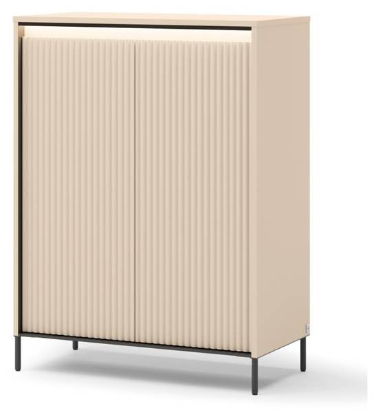 Kommode TREND Beige - Schwarz - Holzwerkstoff - 79 x 105 x 40 cm