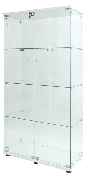 Glasvitrine SROP01 Weiß - Glas - 36 x 164 x 80 cm