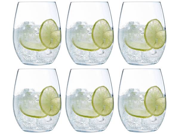 Wasserglas Primary 6er Set Naturfaser - 9 x 11 x 9 cm