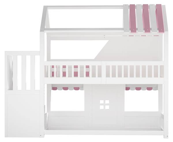 Hochbett Oneiros Ⅱ Pink - Weiß