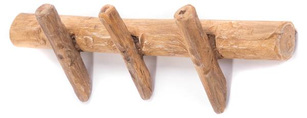 Wandgarderobe Kyra 35 Braun - Teakholz - 35 x 12 x 5 cm