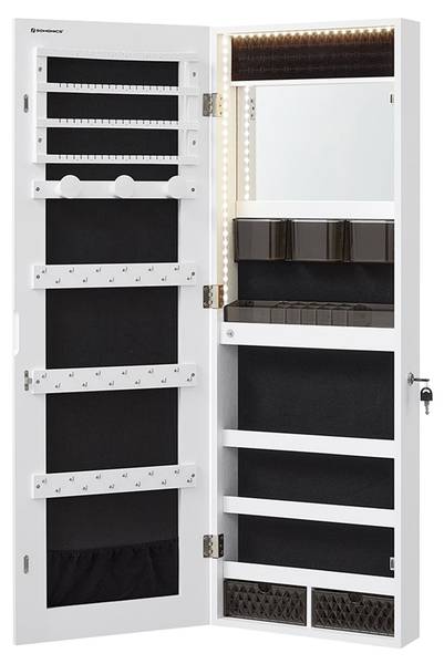 Wandschrank Nouakchott Imus Weiß - Glas - 10 x 108 x 38 cm