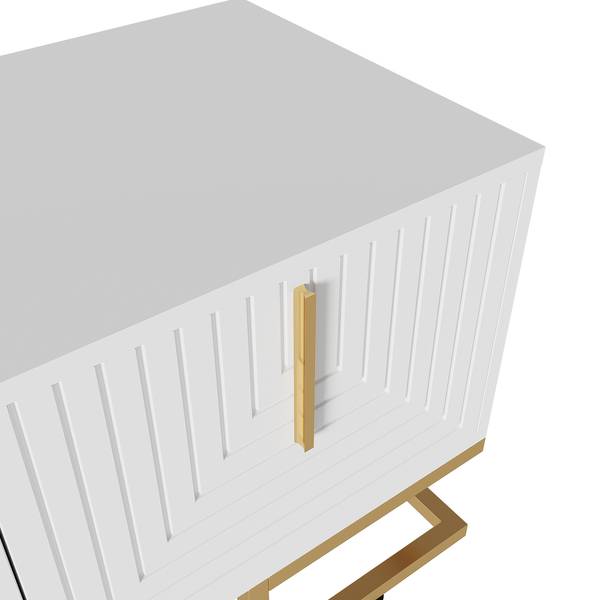 TV Lowboard Squamul Weiß - Holzwerkstoff - 40 x 46 x 170 cm