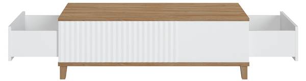 Wohnzimmer-Set PLYMOUTH-129-1 5er-Set Weiß - Holzwerkstoff - 370 x 208 x 40 cm
