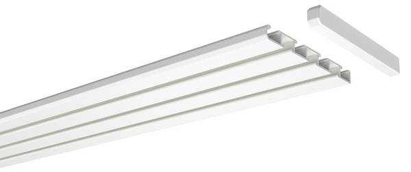 Gardinenschiene 4-Lauf Slimline 2-teilig Breite: 240 cm