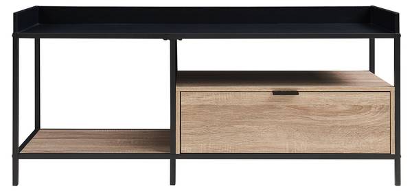 Fernsehtisch Belana Schwarz - Braun - Holzwerkstoff - Metall - 40 x 54 x 120 cm