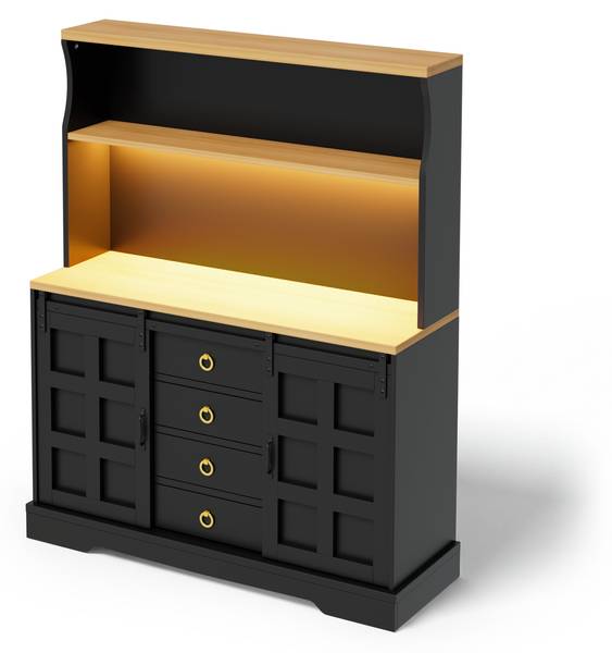 Küchenschrank HEDENS55 Ⅵ Schwarz - Holzwerkstoff - 40 x 150 x 120 cm