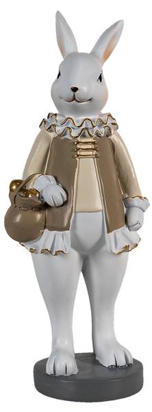Figur Kaninchen DekoEaster-Maxwell Beige - Kunststoff - 8 x 25 x 10 cm