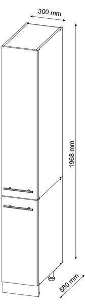 Apothekerschrank Fame-Line 38420 Grün - Eiche Sand Dekor