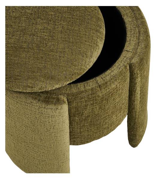 Pouf Folva Grün - Textil - 42 x 44 x 42 cm