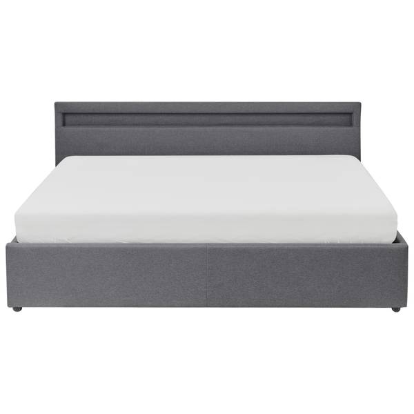 Lit double ARMELLE Textile - Largeur de la surface de couchage : 180 cm