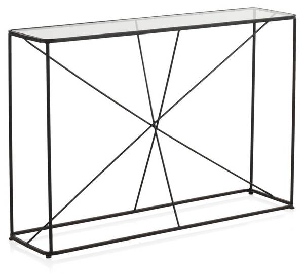 Konsole  10943 Schwarz - Metall - 32 x 82 x 120 cm