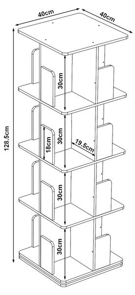 Kinderregal Talöpintaa Weiß - Holzwerkstoff - 40 x 129 x 40 cm
