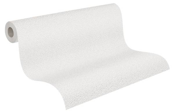 Papiertapete 3919 einfarbig modern Weiß - Papier - 53 x 1005 x 1 cm