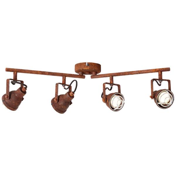 Industrial Deckenstrahler 4 flammig - Braun - Metall - 68 x 18 x 13 cm