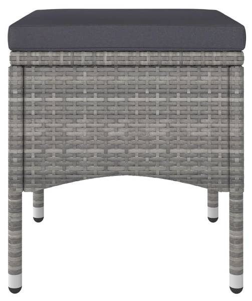 Gartenstuhl und Hocker 3011341(4-teilig) Grau