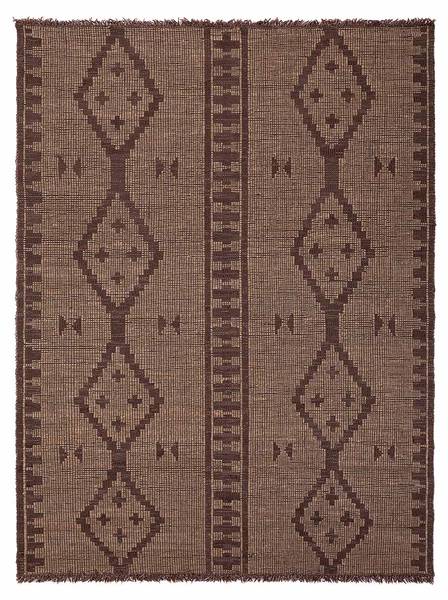 Kurzflorteppich Modern Braun - Echtleder - 190 x 1 x 280 cm