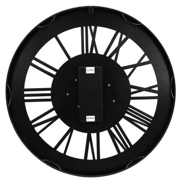 Wanduhr ASTORIA Schwarz - Metall - 60 x 60 x 60 cm