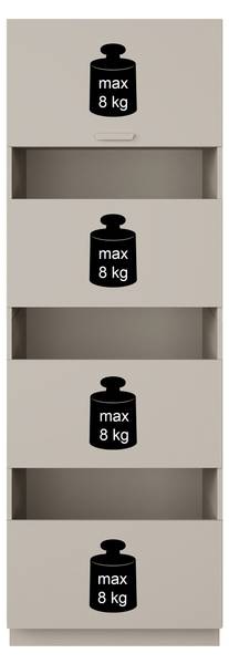 Badezimmermöbel-Set HOLV Grau - Stahl - Melamin - 135 x 200 x 66 cm
