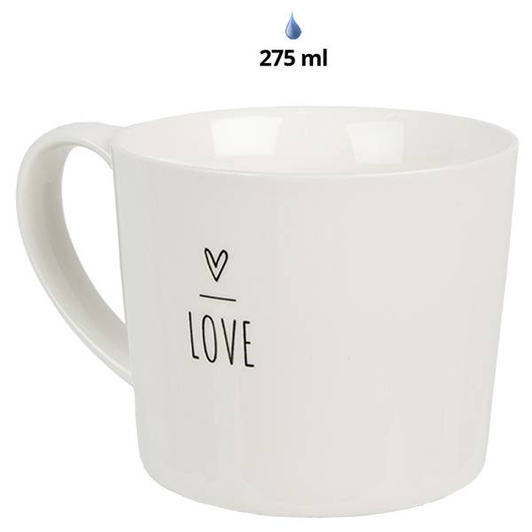 Mok Josiah&Cups wit - keramiek - 8 x 7 x 12 cm