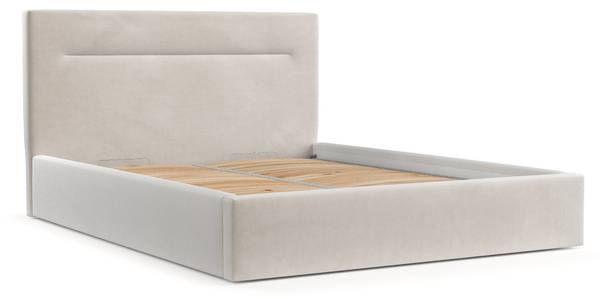 Polsterbett LILINE mit Stauraum Paros Creme - Liegefläche Breite: 140 cm