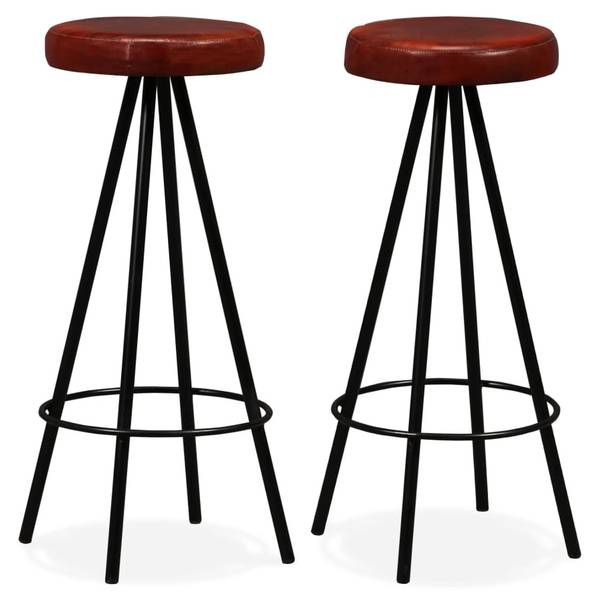 Barhocker 295481 (2er Set) Braun - Stahl - 30 x 76 x 30 cm