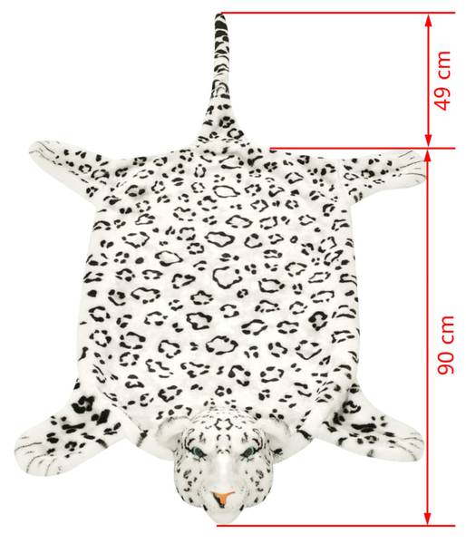 Leopardenfell Teppich 292892-2 Weiß