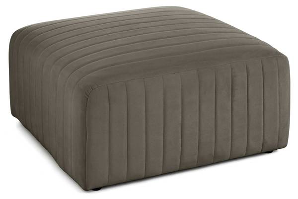 Ecksofa NOVA Grau - Samt - 269 x 74 x 178 cm