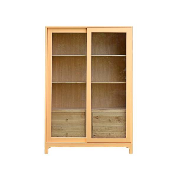 Vitrine mit Schiebetüren COSTA Braun - Eiche - Wildeiche - 120 x 200 x 45 cm