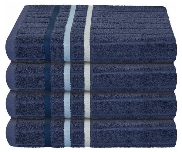 Handtuchset Ohio im 4er Set Dunkelblau