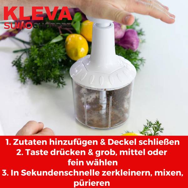 Zerkleinerer Kleva Sumo Chopper Weiß - Kunststoff - 11 x 29 x 11 cm