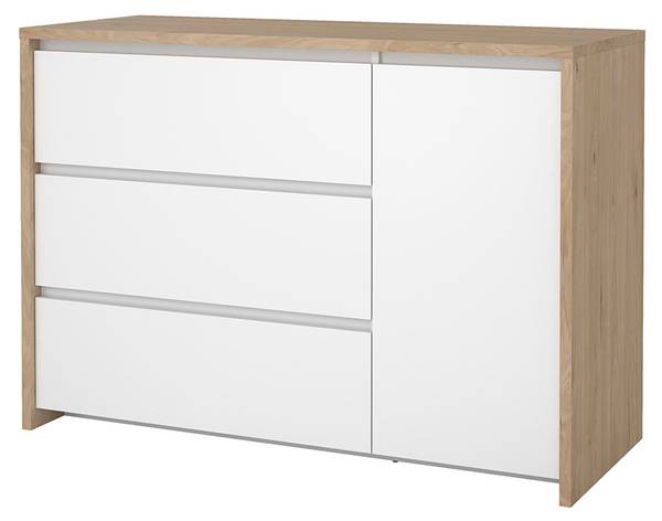 Kommode Next Weiß - Holz teilmassiv - 119 x 84 x 48 cm