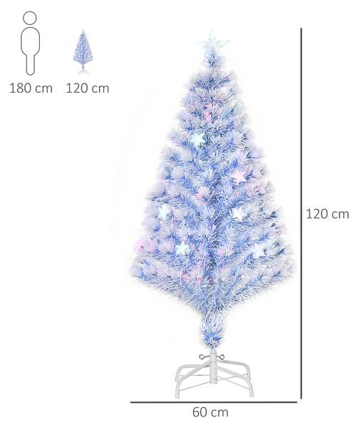 Künstlicher Weihnachtsbaum 830-242V91 Weiß - Kunststoff - 60 x 120 x 60 cm