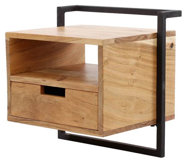 Nachttisch AIDY Braun - Massivholz - 44 x 45 x 35 cm