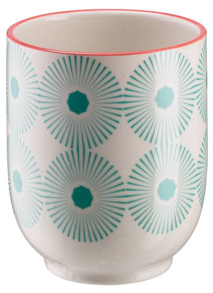 Gobelet MIX & MATCH Turquoise - Blanc - Porcelaine - 8 x 9 x 8 cm