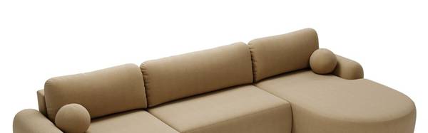 Ecksofa AURIO U Hellbraun